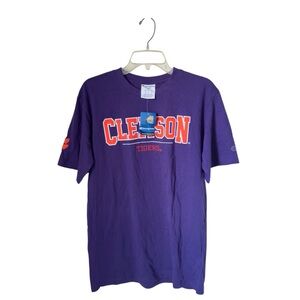 Champion Authentic Medium Purple Clemson Tiger Tee Shirt NWT